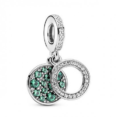 Charm Pandora plata zircon verd turquesa - 799186C02