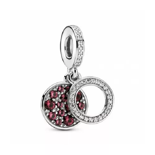 Charm Pandora plata circon rojo - 799186C03