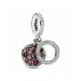 Charm Pandora plata circon rojo - 799186C03