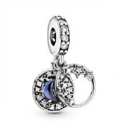 Charm Pandora plata estrella-lluna - 799216C01