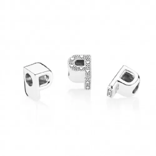Charm Pandora plata lletra P - 797470