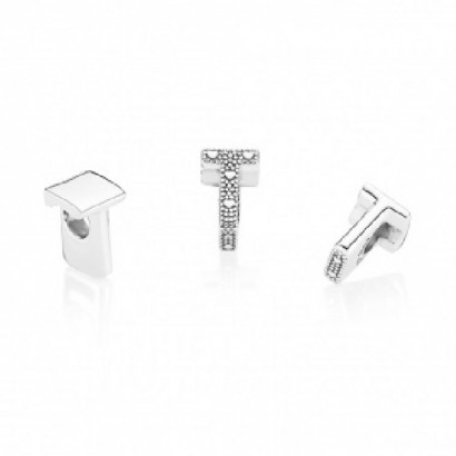 Charm Pandora plata letra T - 797474