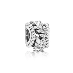 Charm plata pandora circonita espigas - 797597CZ