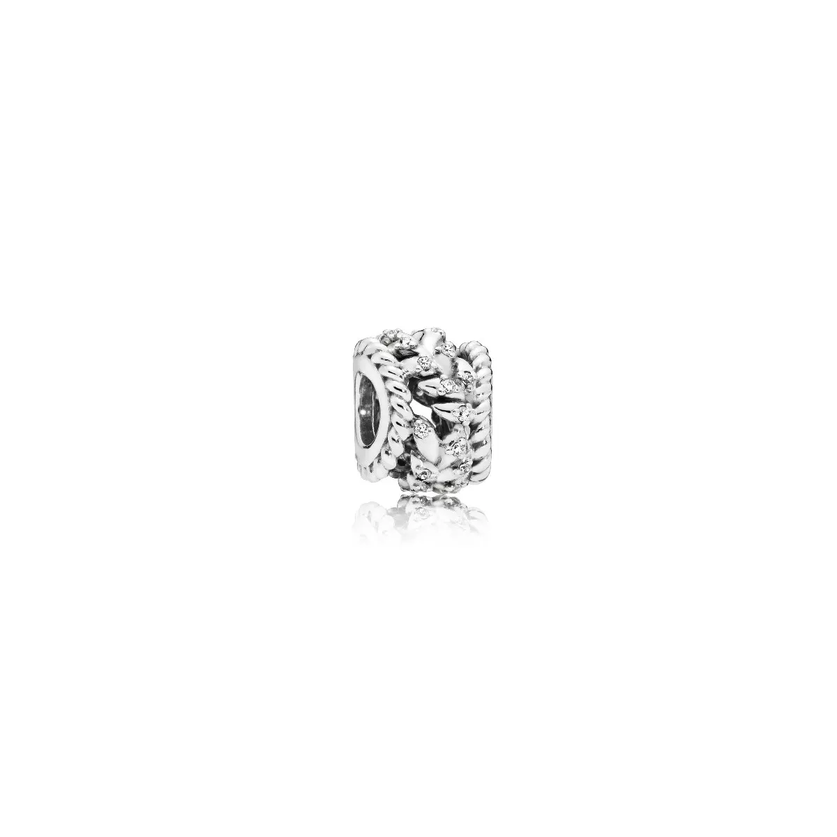 Charm plata pandora circonita espigas - 797597CZ