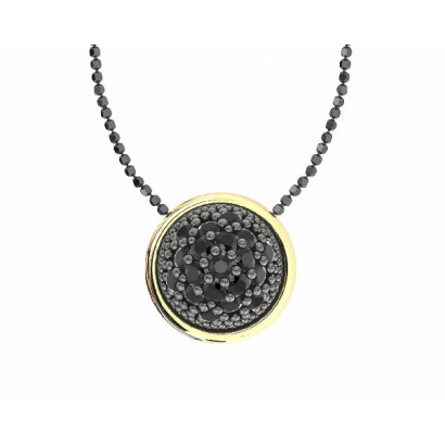 Penjoll Bohemme plata or zircon negre - 7PCL006PN