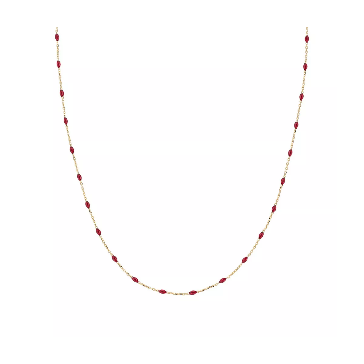 Collar or groc 9kt esmalt vermell - AU9CLGR