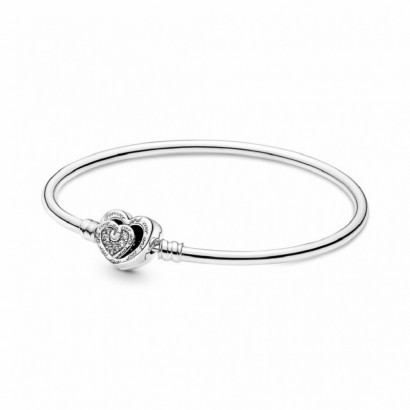 Pulsera Pandora plata edición limitada cierre corazon circon forever and ever - 591064C01