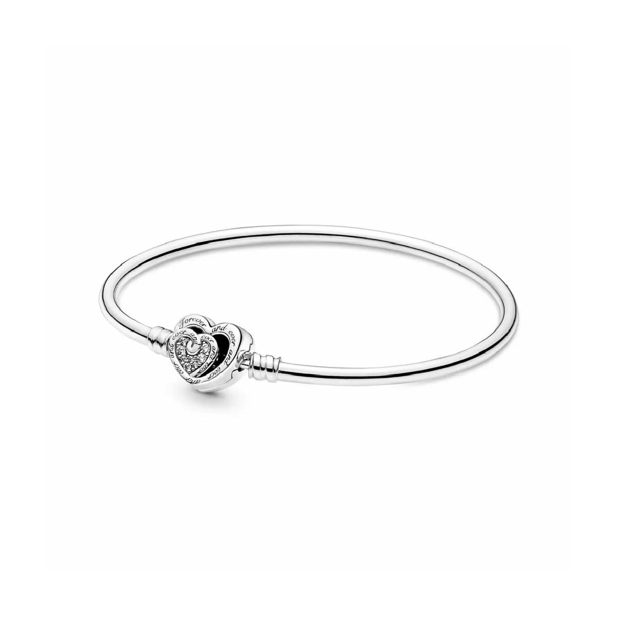 Pulsera Pandora plata edición limitada cierre corazon circon forever and ever - 591064C01