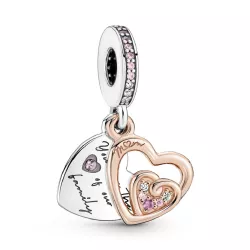 Charm Pandora cor plata 14k rose gold-plated  zircon - 781020C01