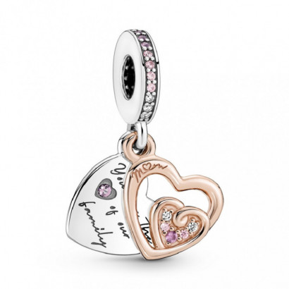 Charm Pandora cor plata 14k rose gold-plated  zircon - 781020C01