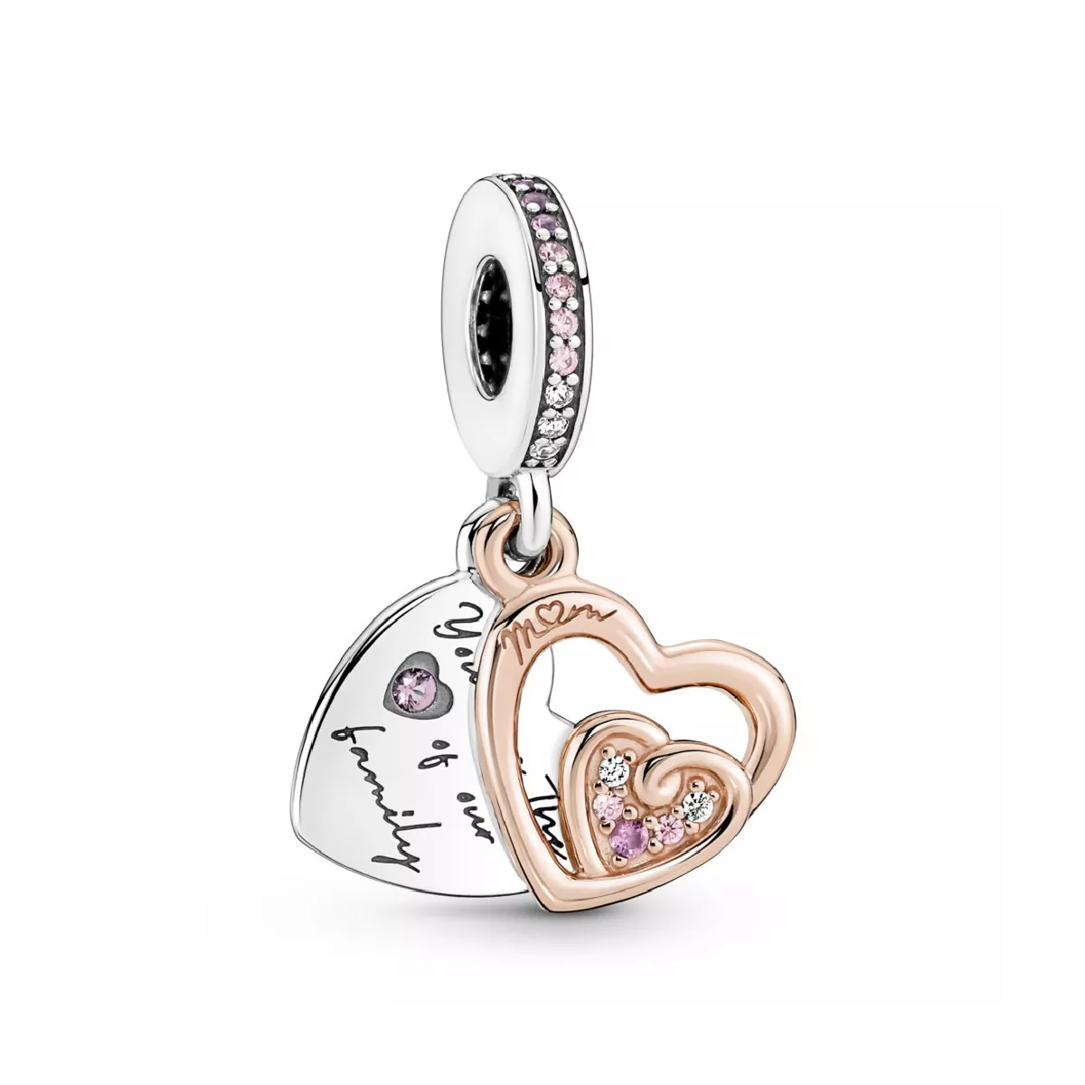 Charm Pandora cor plata 14k rose gold-plated  zircon - 781020C01