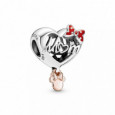 Charm Pandora plata 14k rose gold-plated  cor Minnie Mouse mom - 781142C01