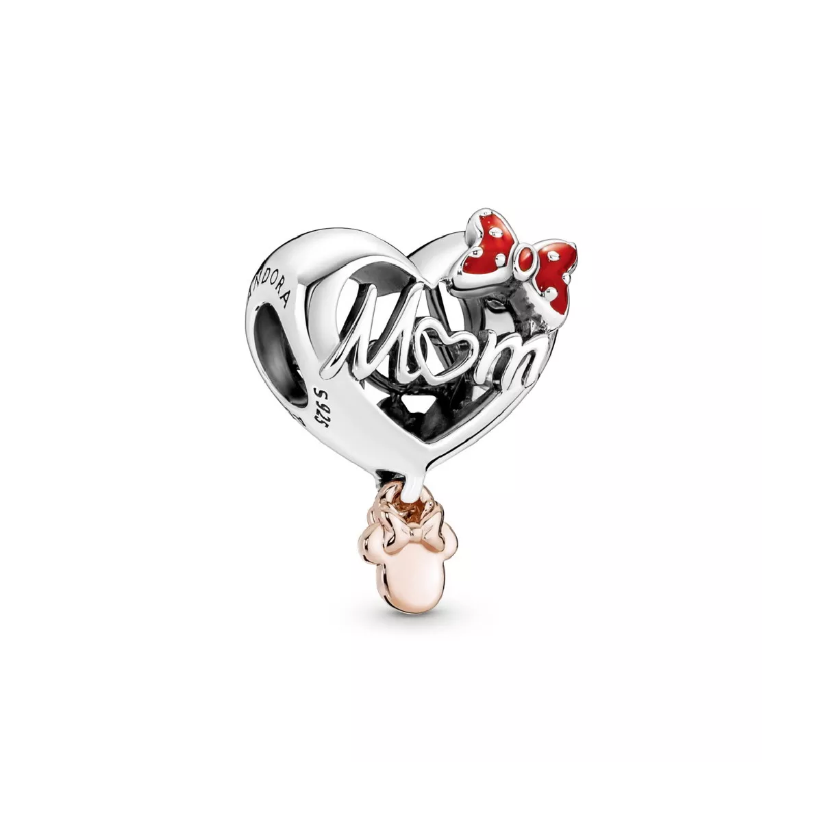 Charm Pandora plata 14k rose gold-plated  cor Minnie Mouse mom - 781142C01