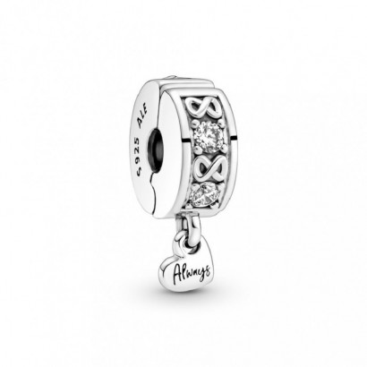 Clip Pandora plata zircon infinit - 791151C01