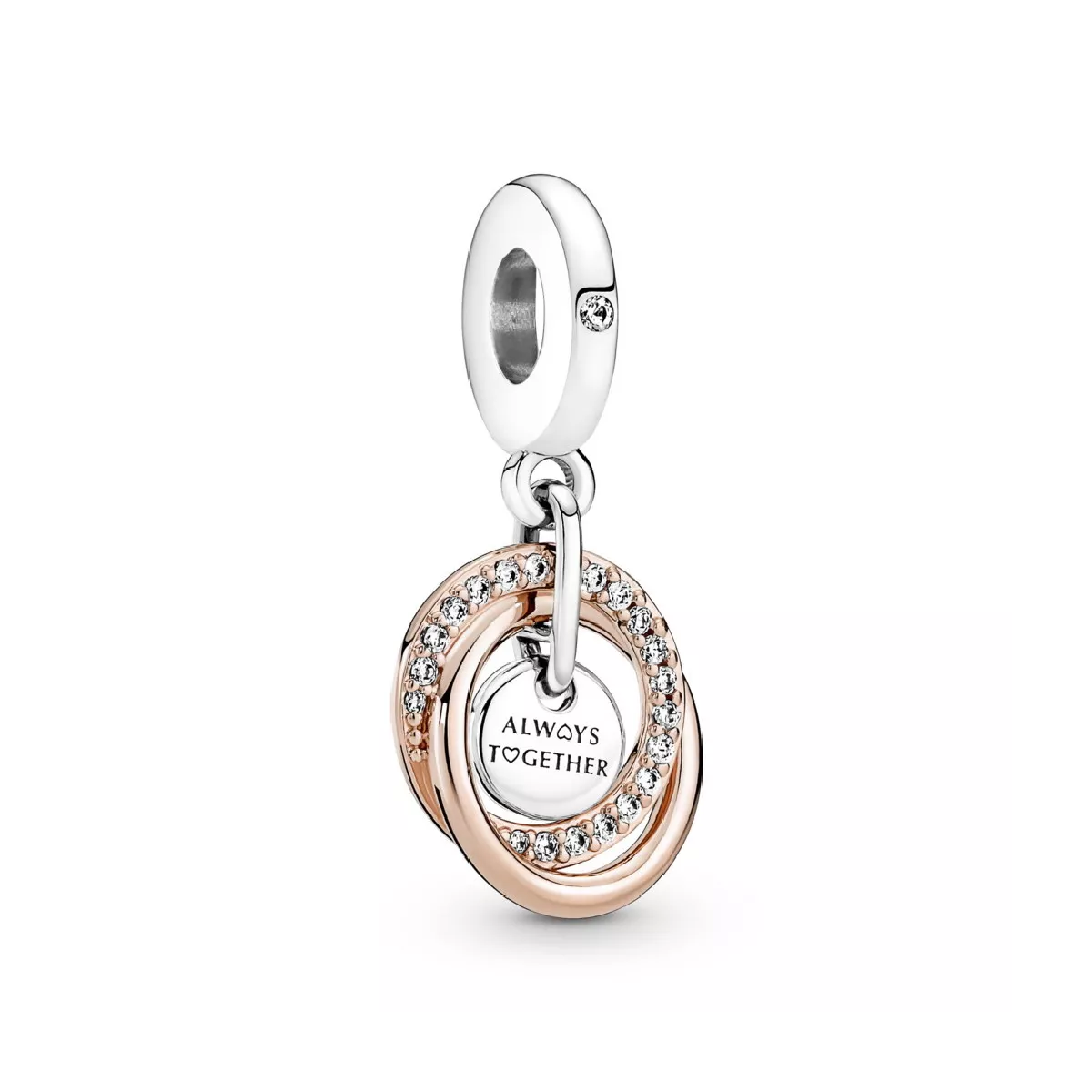 Charm Pandora plata 14k rose zircon - 780797C01