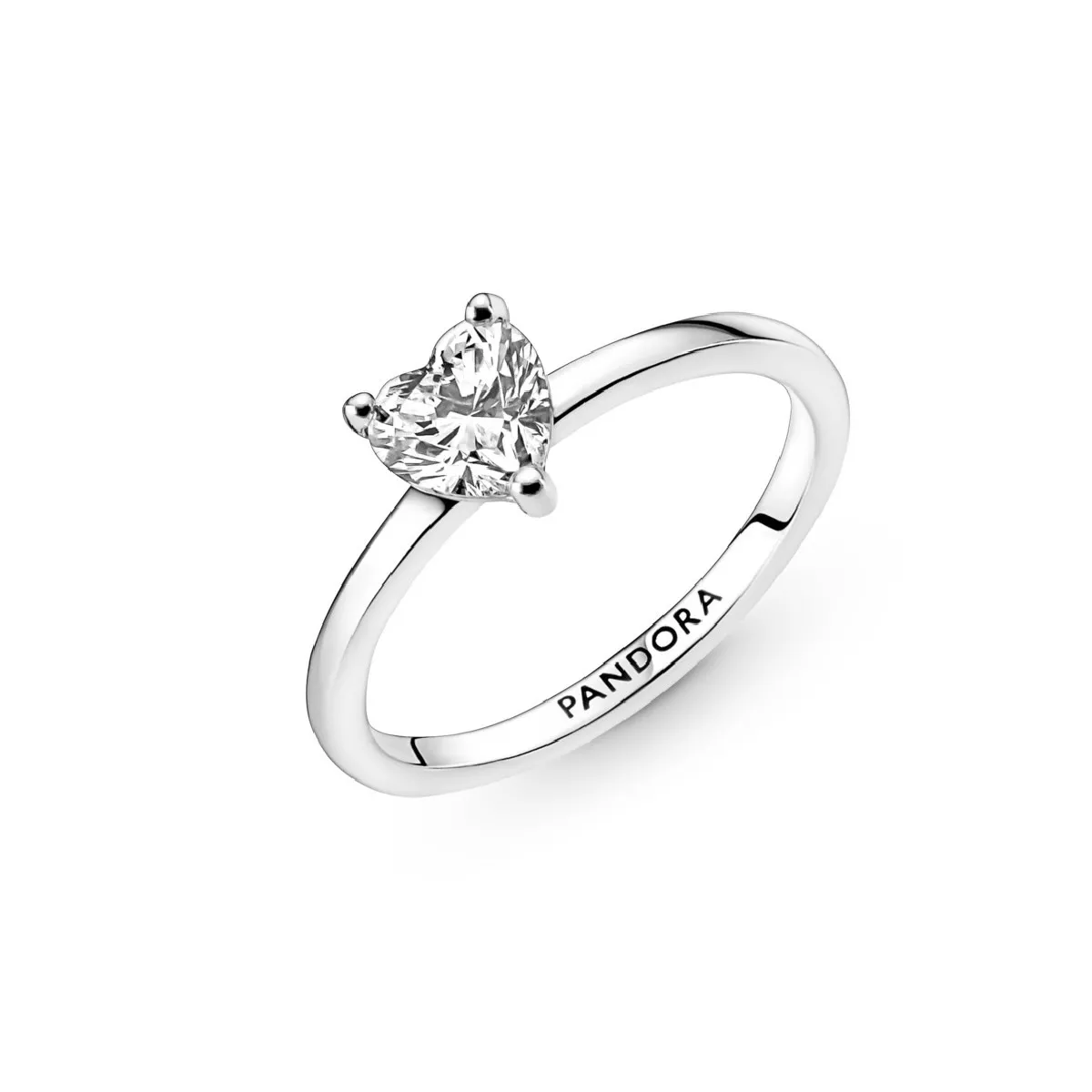 Anell Pandora plata cor zircon - 191165C01