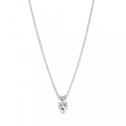 Colgante Pandora plata 2 corazones cadena  - 391229C01