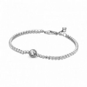 Polsera Pandora plata zircon tipo rivier - 599416C01