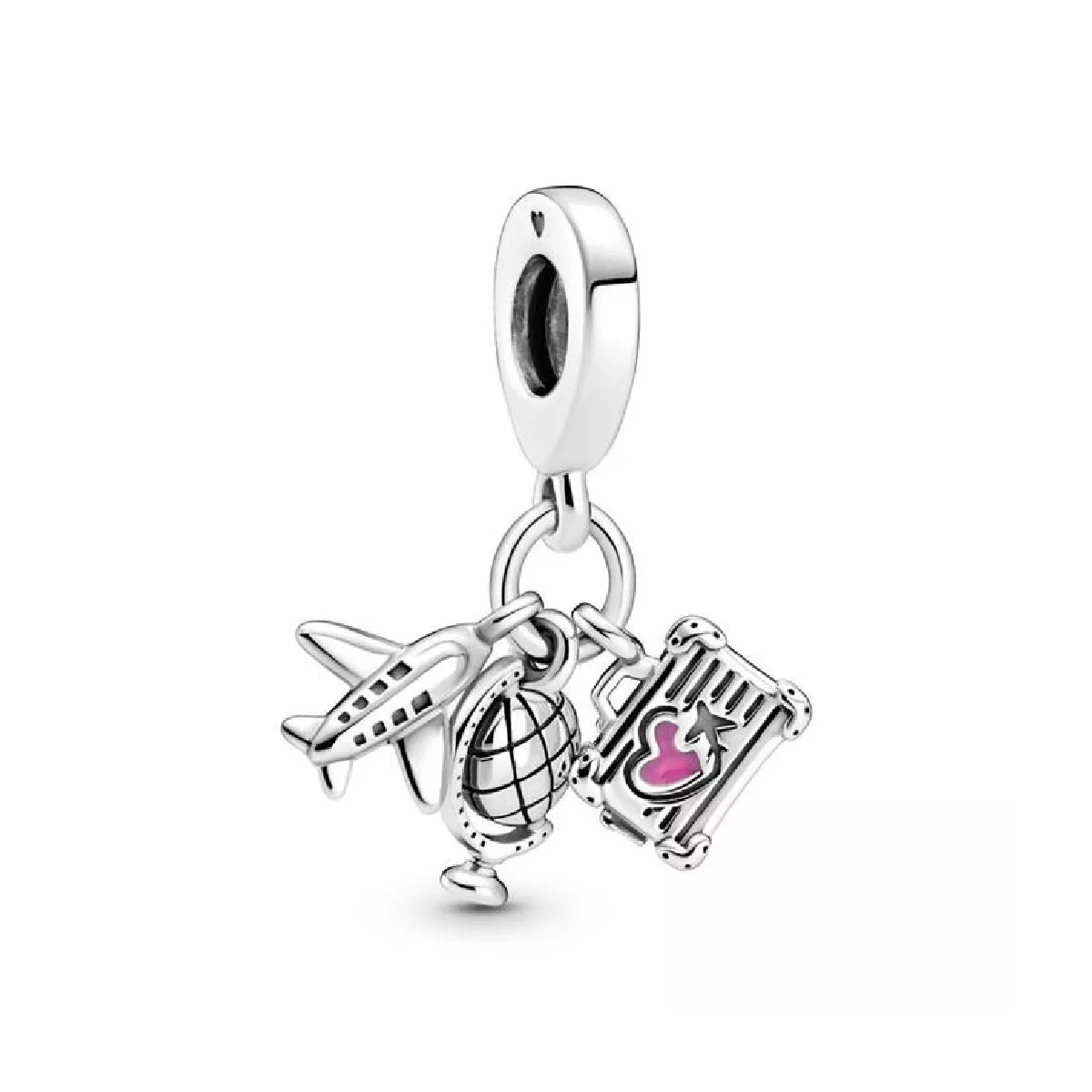 Charm Pandora plata avio maleta globo - 799435C01
