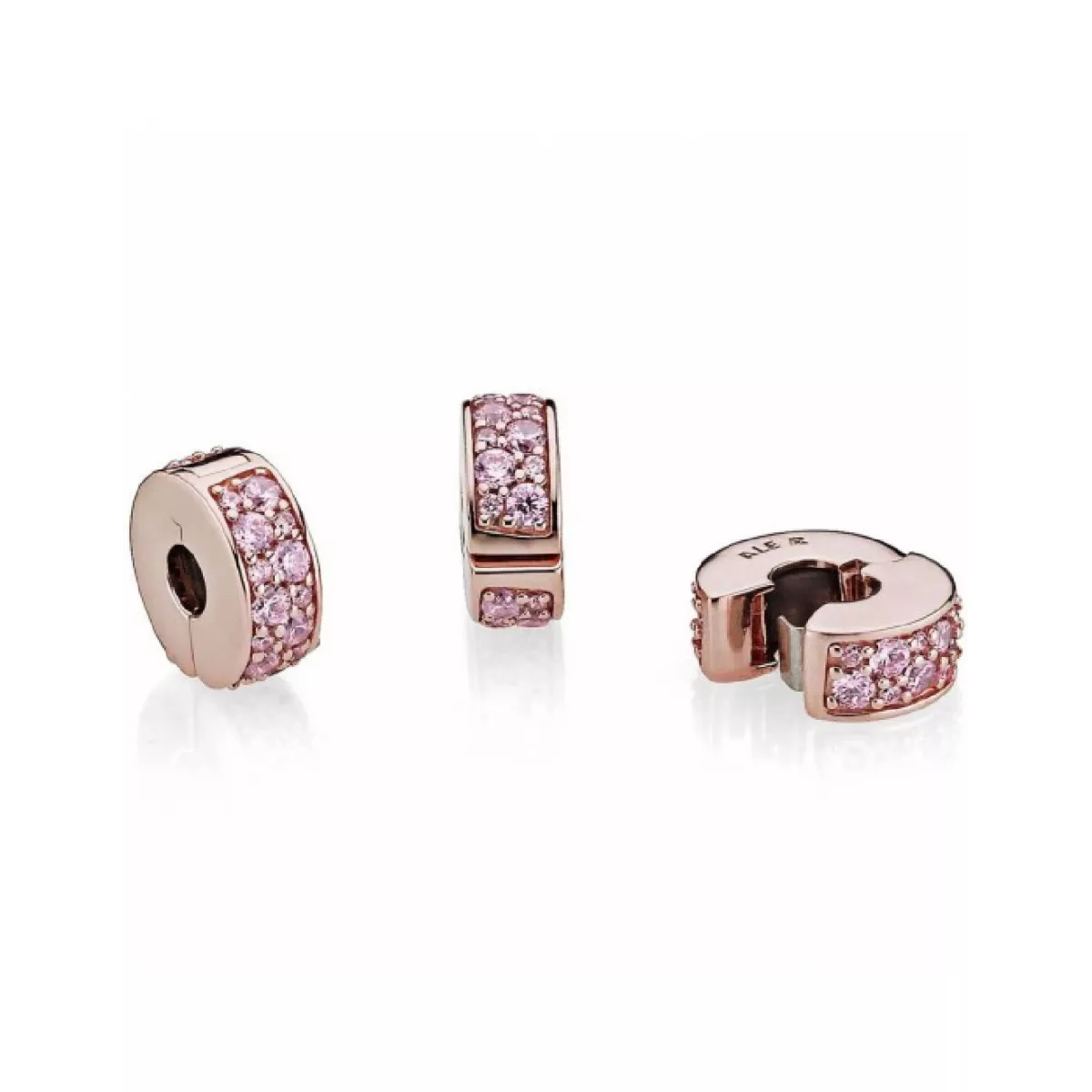 Clip Pandora plata rose zircon rosa - 781817PCZ