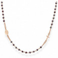 Collar Amen plata rose tipo rosari granat - CRORA3