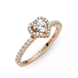 Anell Pandora plata rose cor zircon - 188421C02