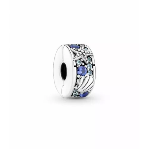 Clip Pandora plata motius mar zircon - 791678C01