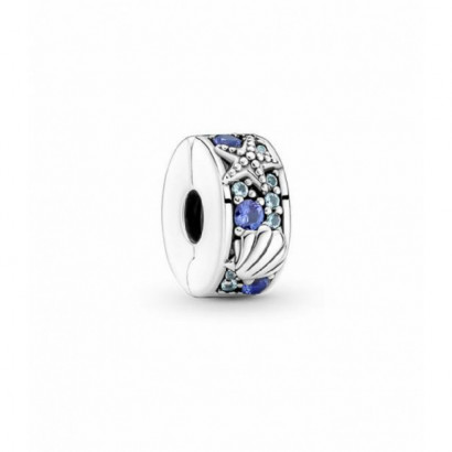 Clip Pandora plata motius mar zircon - 791678C01