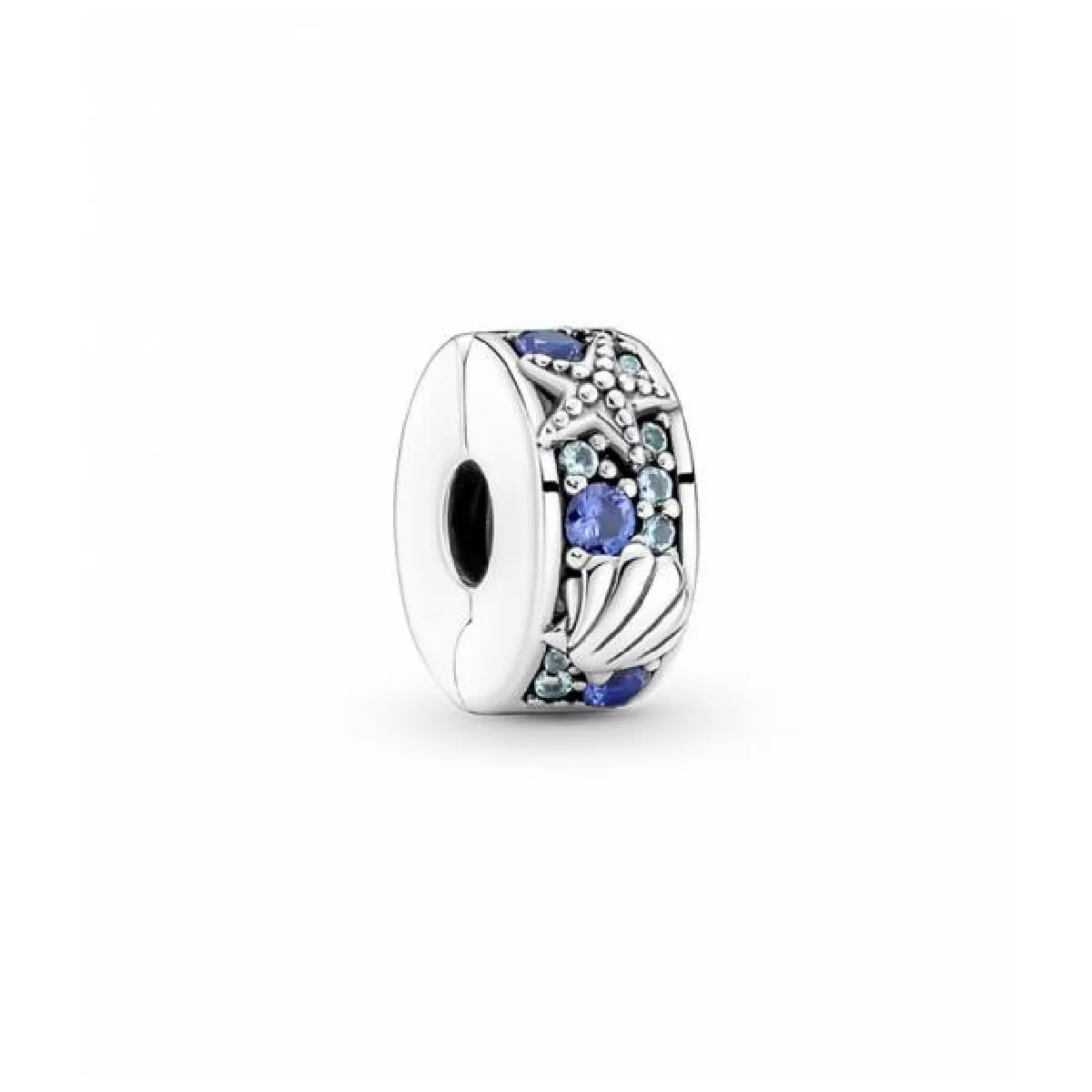 Clip Pandora plata motius mar zircon - 791678C01