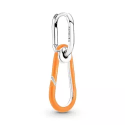 Arracada Pandora plata esmalt taronja fluor - 291982C01