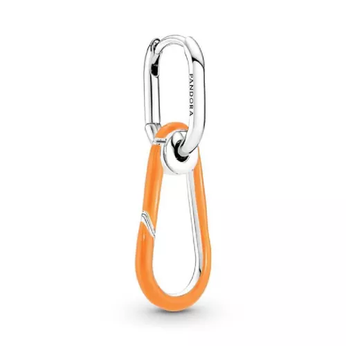 Arracada Pandora plata esmalt taronja fluor - 291982C01