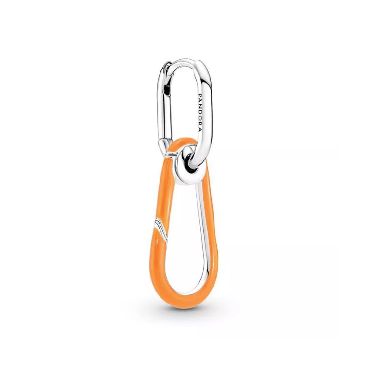 Arracada Pandora plata esmalt taronja fluor - 291982C01