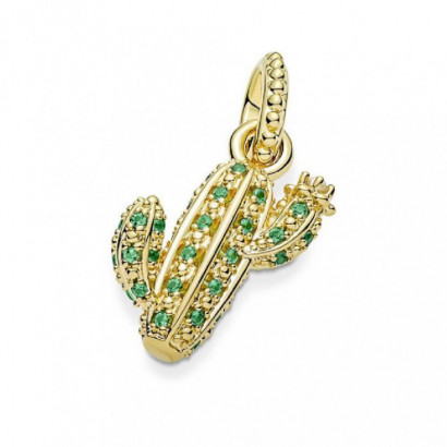 Penjoll Pandora cactus 14k gold-plated zircon - 361687C01