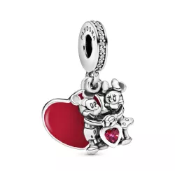 Charm Pandora Disney Minnie Mickey plata esmalt vermell - 797769CZR
