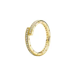 Anell Pandora plata xapada zircon creuat - 169491C01