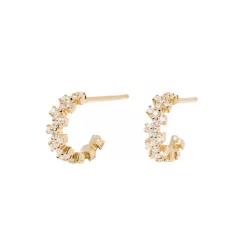 Pendientes Pdpaola plata chapada circon - AR01-578-U
