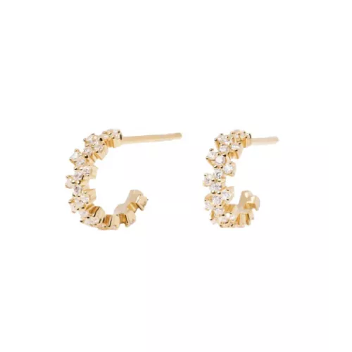 Arracades Pdpaola Little Crown plata xapada zircon tipo criolla - AR01-578-U