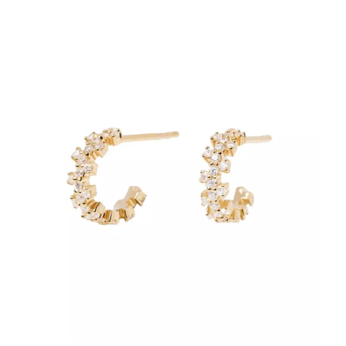 Pendientes Pdpaola plata chapada circon - AR01-578-U