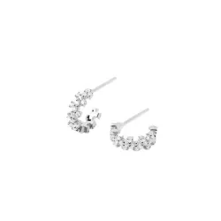 Arracades Pdpaola Little Crown plata zircon tipo criolla - AR02-578-U
