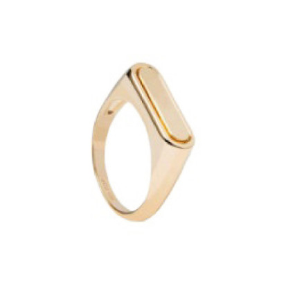 Anillo Pdpaola Ribbon Stamp plata chapada - AN01-625