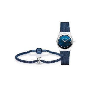 Reloj Bering 27mm acero azul y pulsera - 12927-307-GWP
