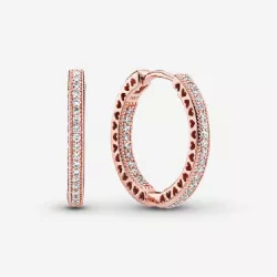 Arracades plata rose zircon - 286318CZ