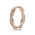 Anillo pandora rose circon trenzado  - 180892CZ