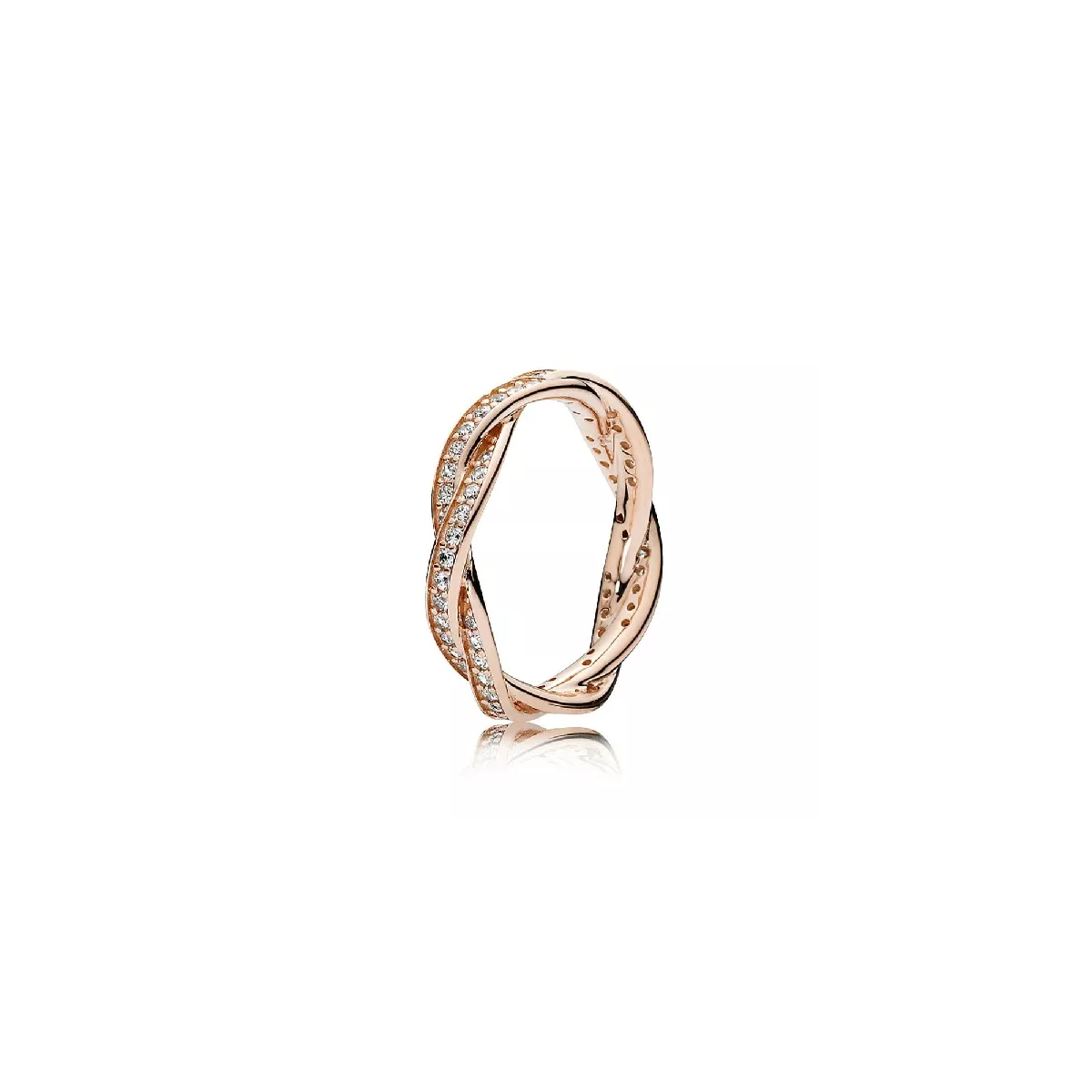 Anell Pandora plata rose zircon trenat - 180892CZ