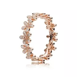 Anillo Pandora plata rose circon margaritas - 180934CZ