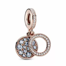 Charm Pandora plata rose zircon blau - 789186C03