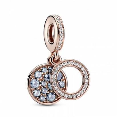 Charm Pandora plata rose zircon blau - 789186C03