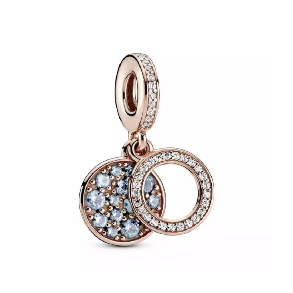 Charm Pandora plata rose zircon blau - 789186C03