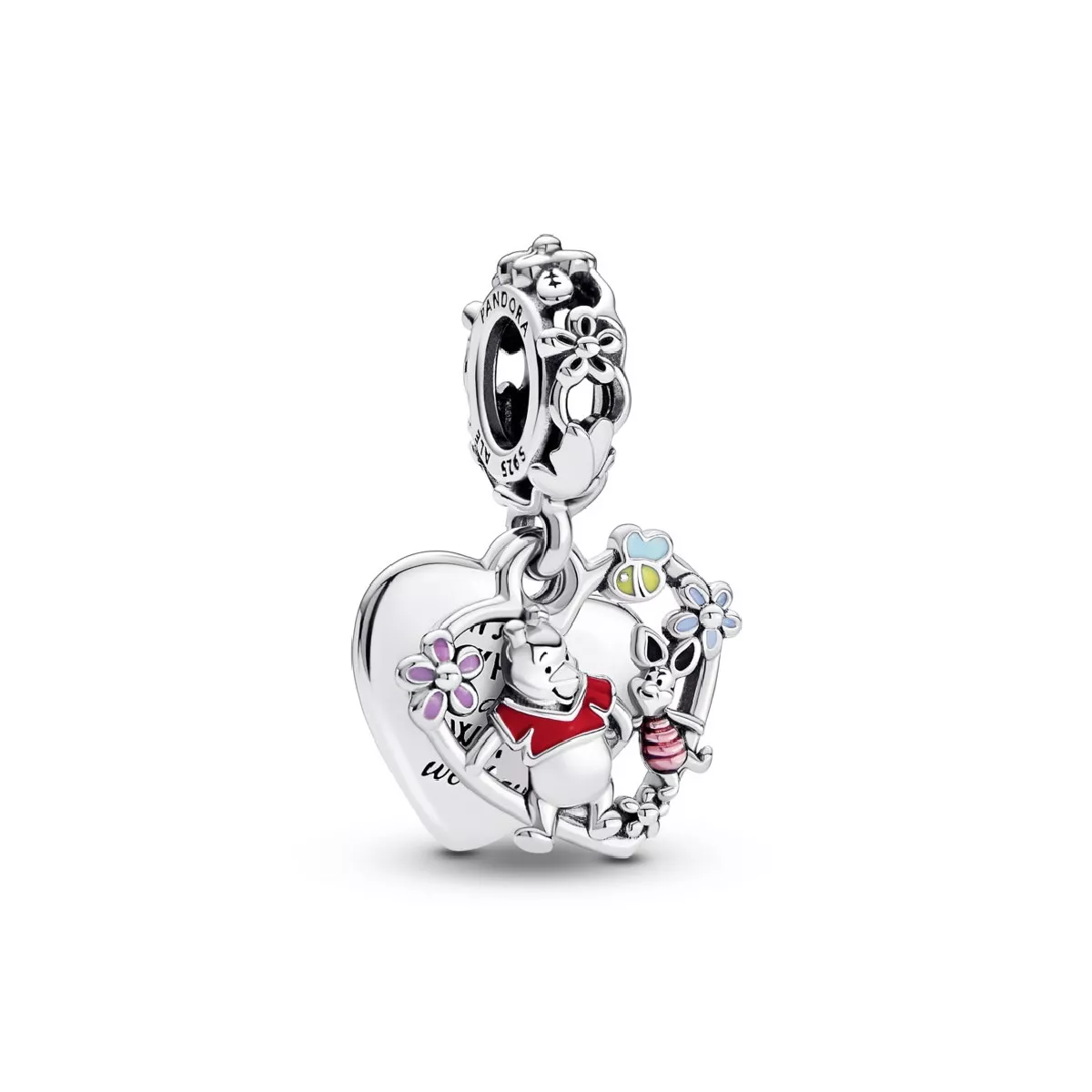 Charm Pandora plata Winnie the Pooh i Piglet  - 792214C01