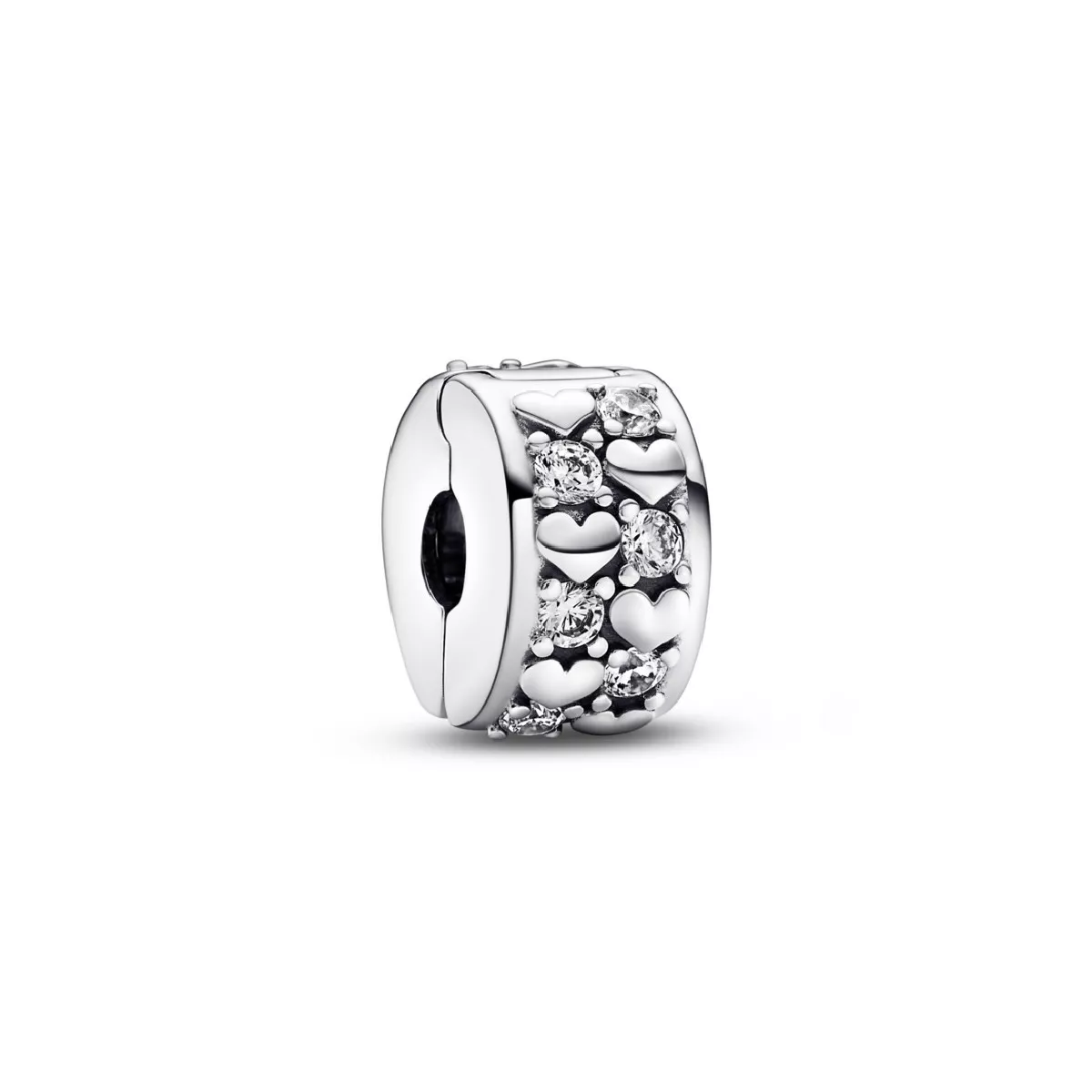 Clip Pandora plata y circon - 792235C01